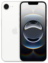 Close-up of a modern iPhone display with a vibrant spherical lock screen wallpaper.